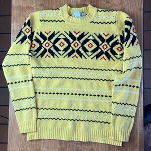 Vintage Yellow Ski Sweater - Stretchy